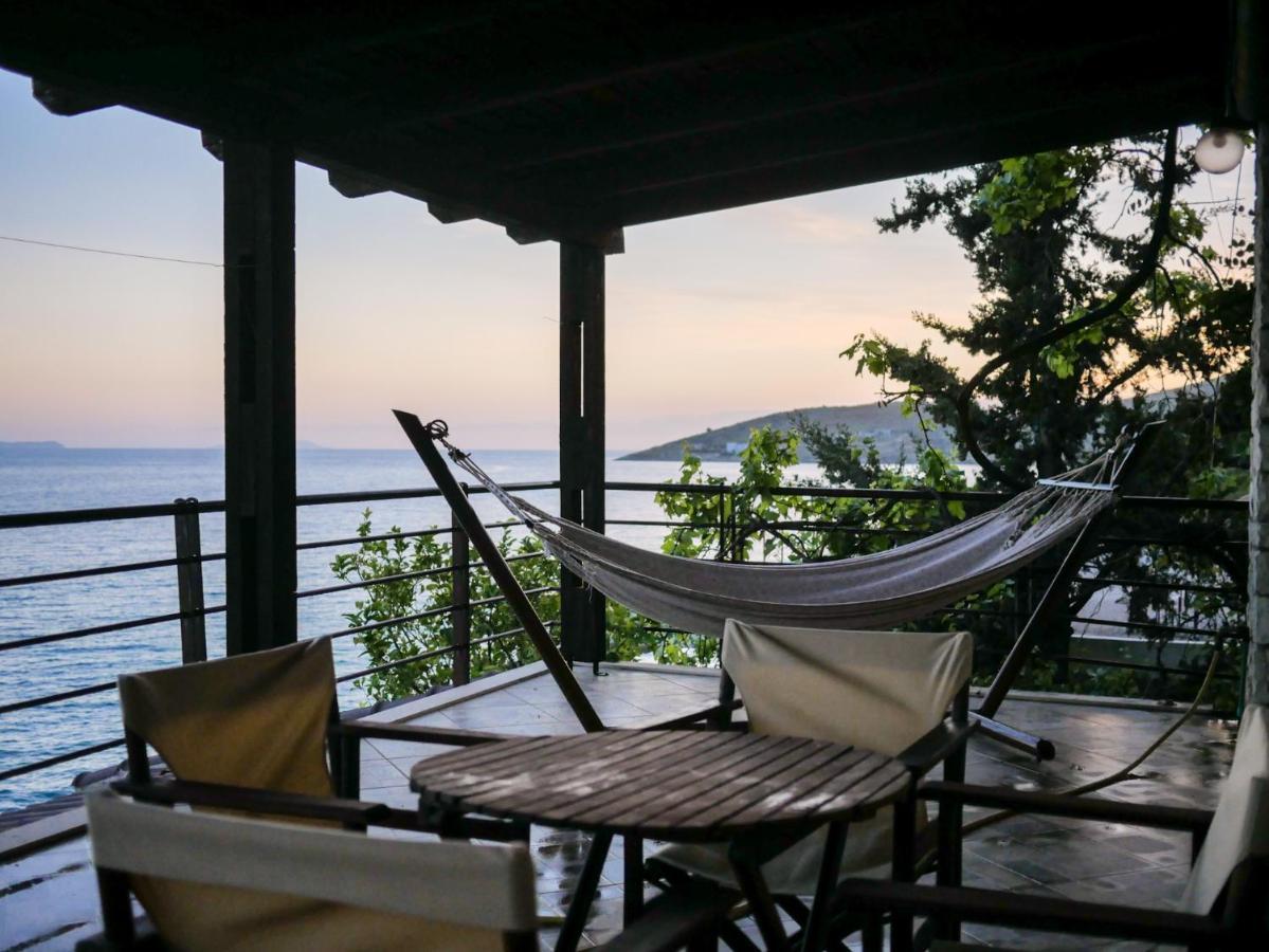 Seaside Duplex Stone Villa Qeparo Luaran gambar